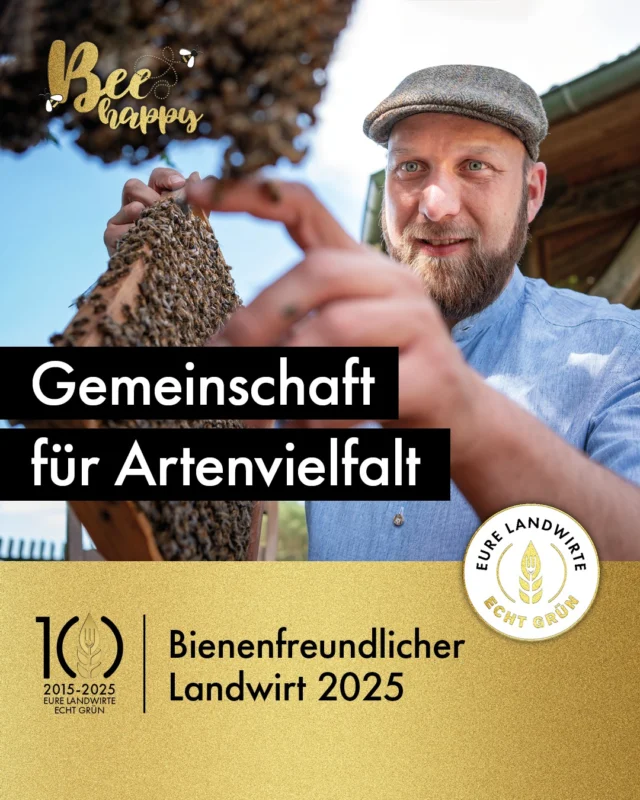 🌼 Was bisher geschah – Eine starke Gemeinschaft für die Artenvielfalt

Die Teilnehmer von „Bienenfreundlicher Landwirt 2025“ haben bereits viele Projekte umgesetzt: Blühstreifen werden erstrahlen, Totholzhaufen bieten Unterschlupf und Sandhaufen locken Wildbienen an.

Wusstest du, dass ein einziger Sandhaufen oder ein Stück Totholz Lebensraum für bis zu 300 verschiedene Insektenarten bietet? Was für uns unscheinbar aussieht, ist für Wildbienen also eher ein Luxushotel! 🏨

✨ Wie sieht es auf deinem Hof aus? Teile deine Erfahrungen mit uns in den Kommentaren oder per DM mit Bild. Gerne teilen wir anschließend deine Eindrücke! 🫶

👉 Du möchtest dich noch anmelden? Den Link dazu findest du in der Bio!

#Nachhaltigkeit #Bienenfreundlich #Landwirtschaft #EchtGrün #Artenschutz #EureLandwirte #EchtGrün #EureLandwirteEchtGrün